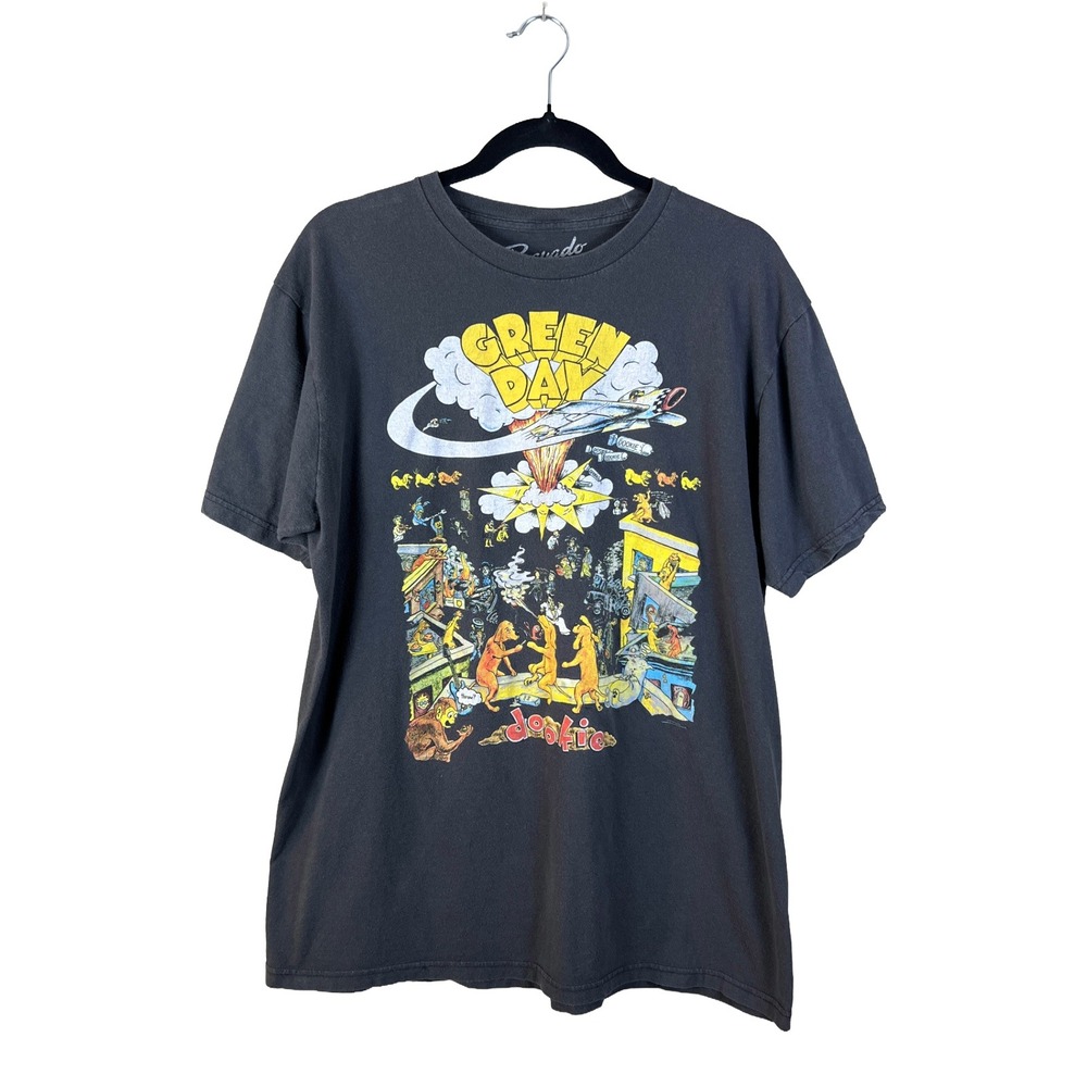 Bravado Green Day Dookie Graphic T-Shirt Mens XL Faded Black Grunge